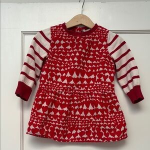 Stella McCartney Kids Red and White Patterned Dress